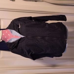 Nike Featherlight Windbreaker (L) Black Hooded Full Zip Front